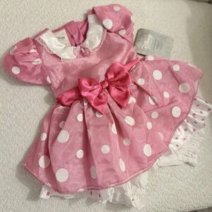 Disney Store Minnie Mouse Dress Costume Halloween‎ Fancy Pink, Size 12 - 18 MOS
